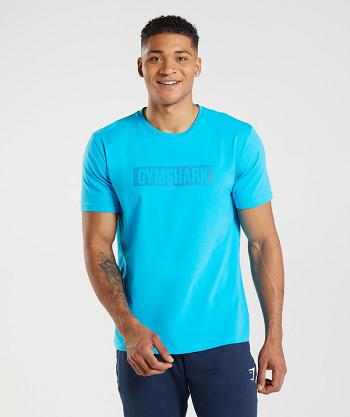 Gymshark Block Muške T Shirts Tamno Sive Plave | HR 2510EBC